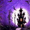 Moonlight Halloween Castle Paint By Numbers