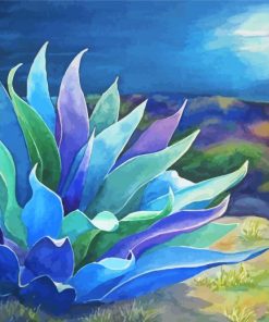 Moonlight Blue Agave Paint By Numbers