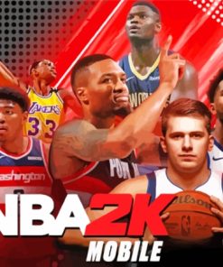 NBA 2k Mobile Game Poster Paint By Numbers
