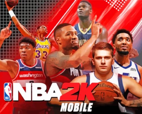 NBA 2k Mobile Game Poster Paint By Numbers