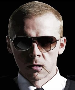 Nicholas Angel Hot Fuzz Character Paint By Numbers