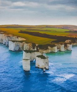 Old Harry Rocks In Southern England Paint By Numbers