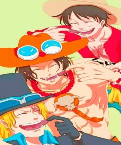 One Piece Ace Luffy Sabo Friends Paint By Numbers