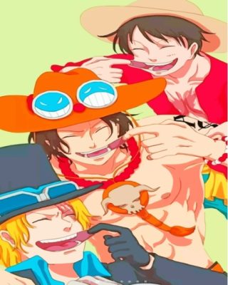 One Piece Ace Luffy Sabo Friends Paint By Numbers