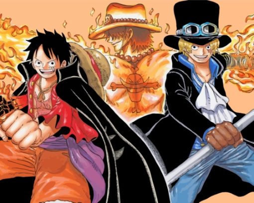 One Piece Ace Luffy Sabo Paint By Numbers
