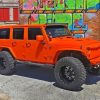 Orange Jeep Wrangler Car Paint By Numbers