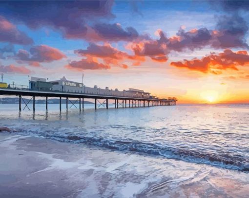 Paignton Beach Pier Paint By Numbers