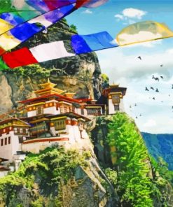Paro Taktsang Bhutan South Asia Paint By Numbers