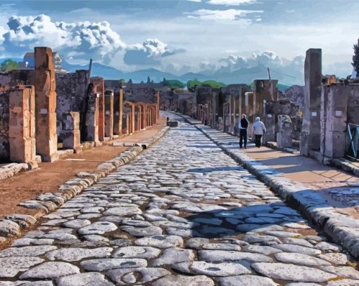 Pompeii Ancient Italian City Paint By Numbers