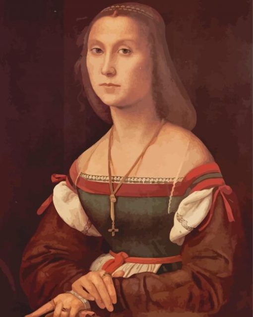 Portrait Of Young Woman Raphael Santi Paint By Numbers