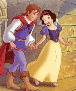 Princess Snow White And Prince Charming Paint By Numbers