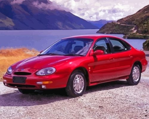 Red Ford Taurus Car Paint By Numbers