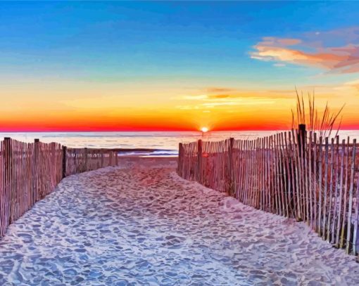 Rehoboth Sunset Beach Paint By Numbers