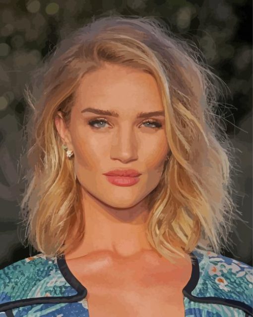 Rosie Huntington Whiteley With Short Hair Paint By Numbers