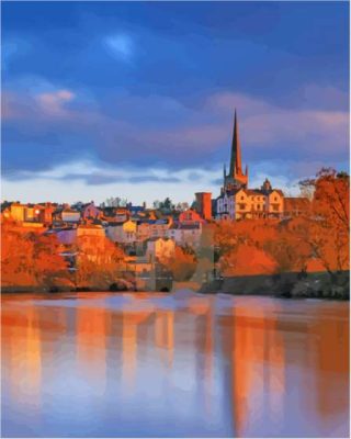 Ross On Wye Sunset Paint By Numbers