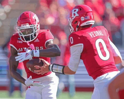 Rutgers Scarlet Knights Football Team Players Paint By Numbers