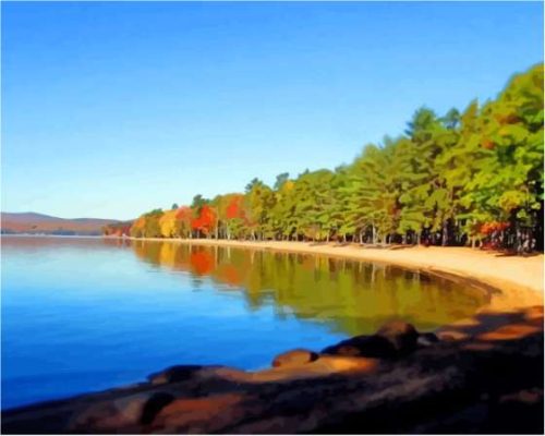 Sebago Lake State Park Maine Paint By Numbers