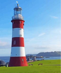 Smeatons Tower Plymouth Hoe Park Paint By Numbers