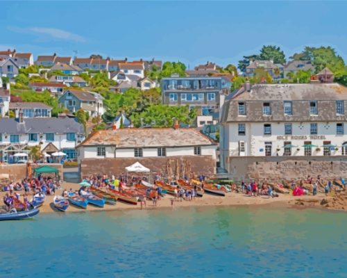 St Mawes Beach Harbour Paint By Numbers