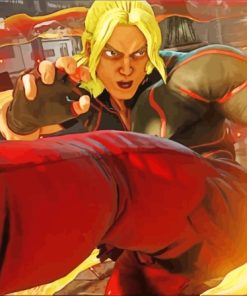 Street Fighter Ken Masters Paint By Numbers