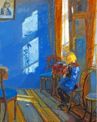 Sunlight In Blue Room Anna Ancher Paint By Numbers