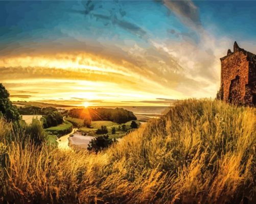 Sunrise At Lunan Bay Paint By Numbers