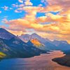 Sunset At Waterton Lake Paint By Numbers