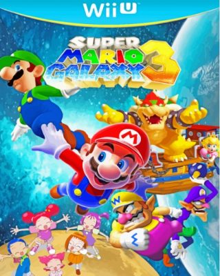 Super Mario Galaxy Game Poster Paint By Numbers