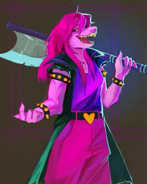 Susie Deltarune Video Game Paint By Numbers