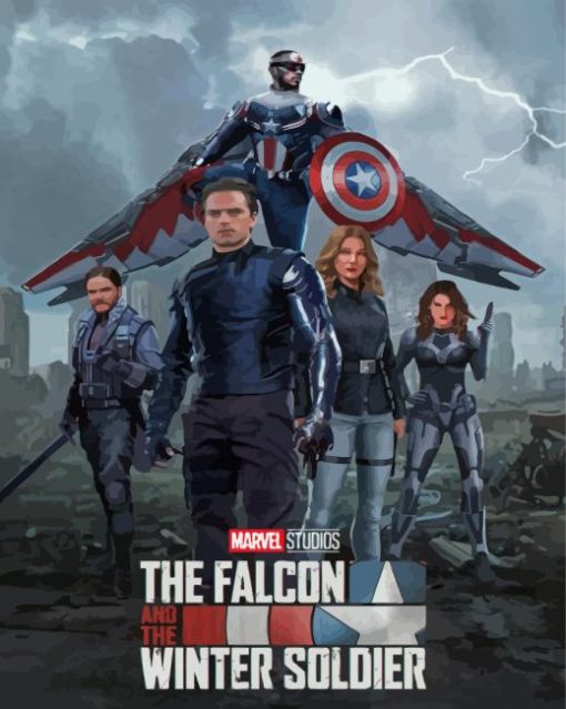 The Falcon And The Winter Soldier Disney Series Poster Paint By Numbers