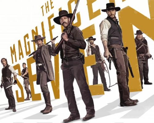 The Magnificent Seven Poster Paint By Numbers