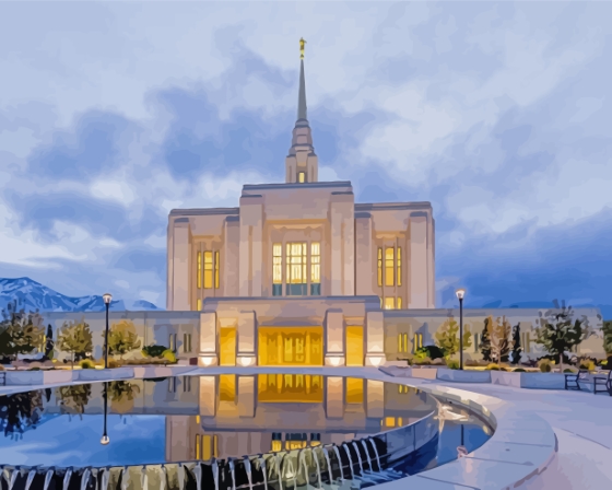 The Ogden Utah Temple Paint By Numbers