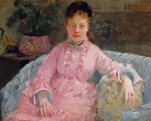 The Pink Dress By Berthe Morisot Paint By Numbers