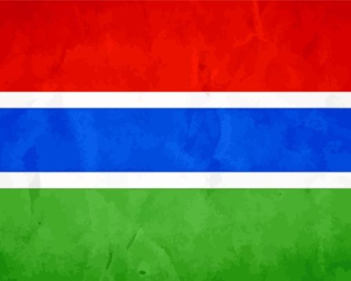 The Gambia Flag Africa Paint By Numbers