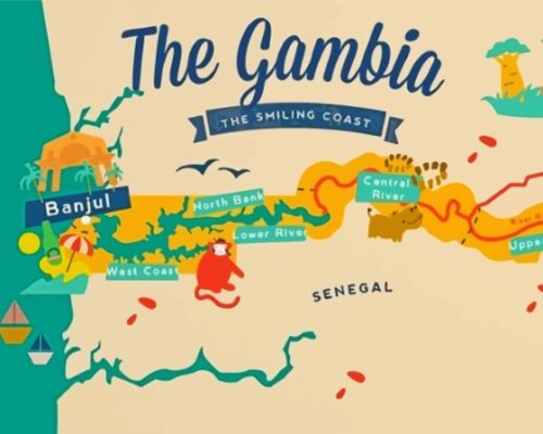 The Gambia Poster Paint By Numbers