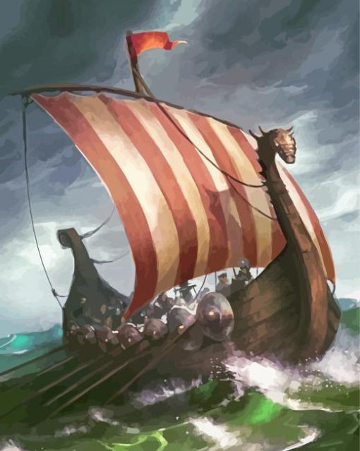 Viking Ship Paint By Numbers