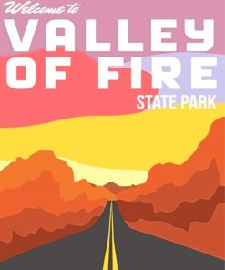 Welcome To Valley Of Fire State Park Poster Paint By Numbers