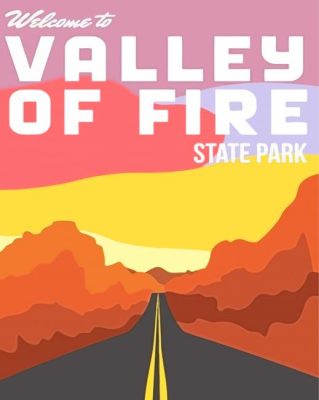 Welcome To Valley Of Fire State Park Poster Paint By Numbers