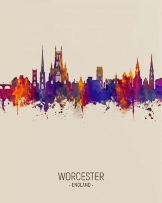 Worcester Poster Art Paint By Numbers