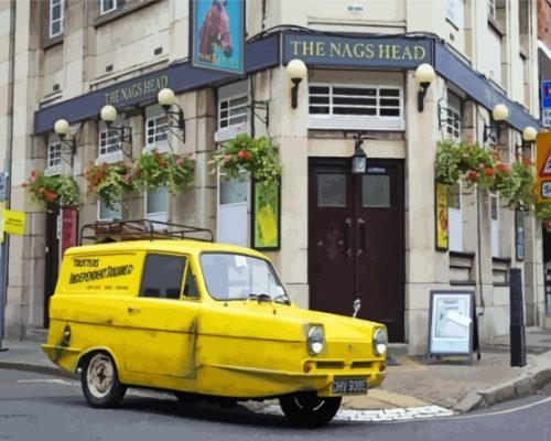 Yellow Robin Reliant Car Paint By Numbers