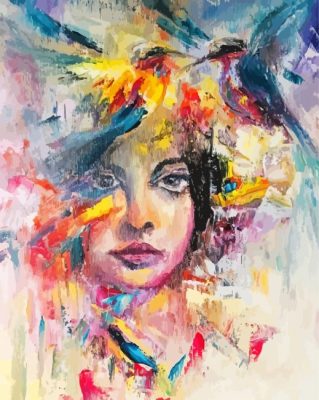 Abstract Woman Bird Paint By Numbers