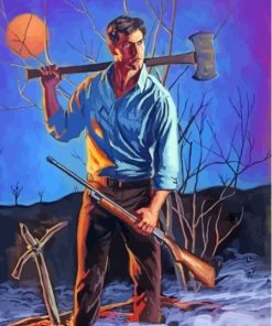 Aesthetic Ash Evil Dead Paint By Numbers