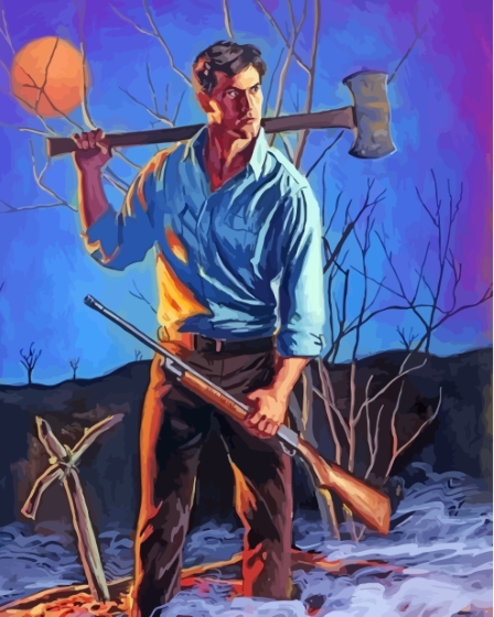 Aesthetic Ash Evil Dead Paint By Numbers