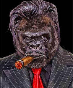 Aesthetic Gorilla Cigar Paint By Numbers