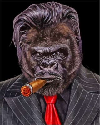 Aesthetic Gorilla Cigar Paint By Numbers