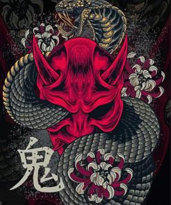 Aesthetic Japanese Oni Paint By Numbers