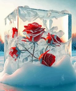 Aesthetic Frozen Roses Paint By Numbers
