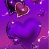 Aesthetic Purple Hearts Paint By Numbers