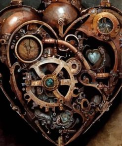 Steampunk Heart Paint By Numbers