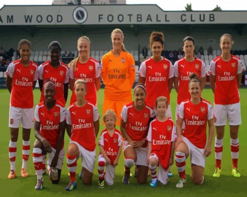 Arsenal Women Players Paint By Numbers